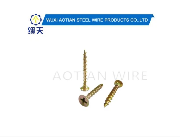 Sgriw Drywall Sinc Melyn Plated.